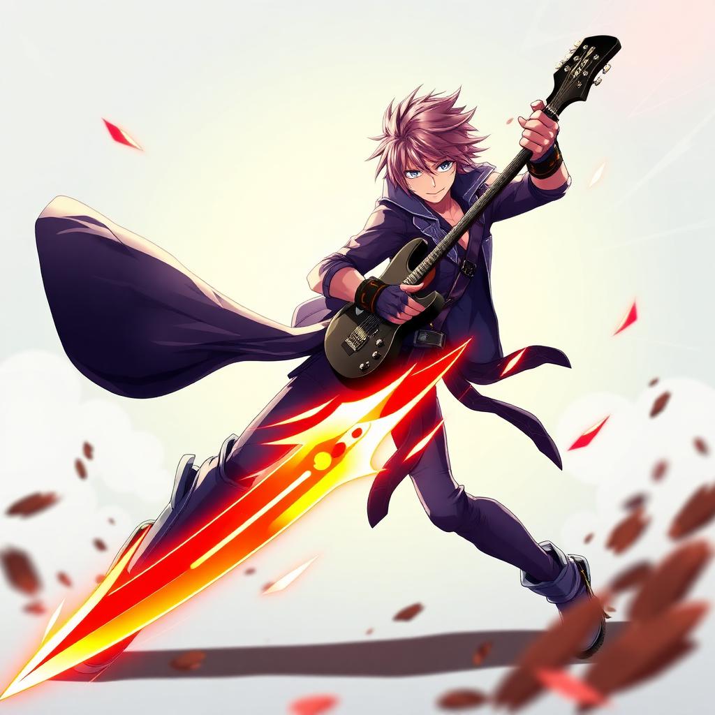 Guilty Gear Strive key art — anime rock-star fighter with sword