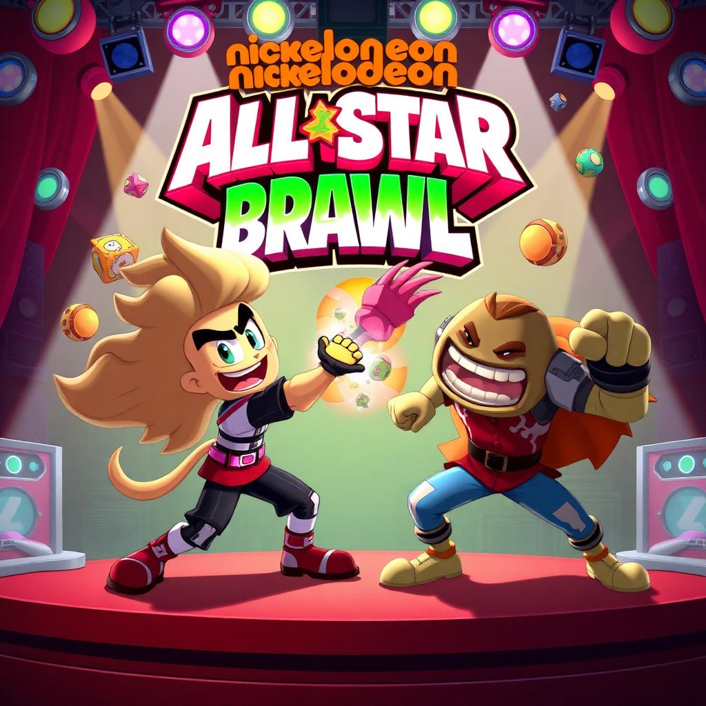 Nickelodeon All-Star Brawl 2 key art — cartoon characters clashing on TV stage