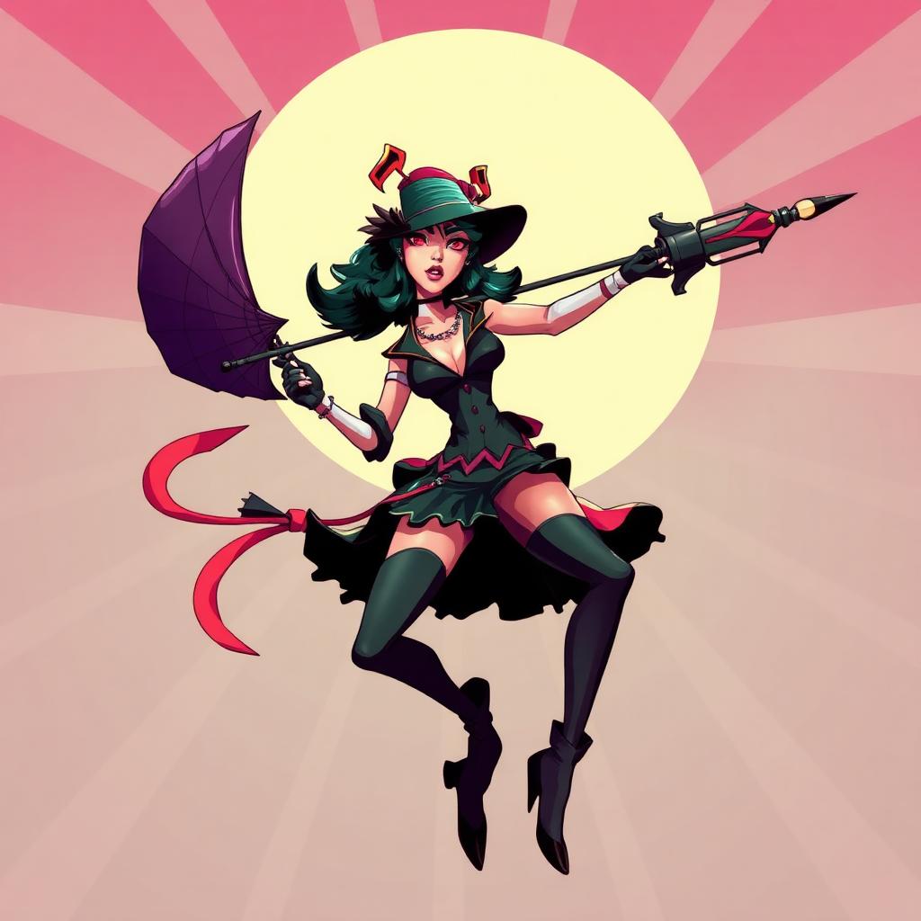 Skullgirls key art — stylized noir cartoon fighters in dramatic pose