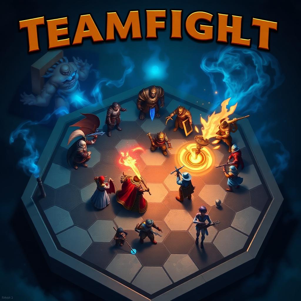 Teamfight Tactics key art — chess-like arena with fantasy champions